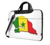 UVBDF Sac à bandoulière minimaliste pour ordinateur portable avec drapeau du Sénégal - Simple et léger - Pour homme - Cadeau d'anniversaire, Noir , 15.6 inch