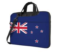 UVBDF Sac à bandoulière minimaliste pour ordinateur portable avec imprimé drapeau de la Nouvelle-Zélande - Simple et léger - Pour homme - Cadeau d'anniversaire, Noir , 13 inch