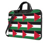UVBDF Sac à bandoulière minimaliste pour ordinateur portable avec imprimé drapeau de la Palestine - Simple et léger - Pour homme - Cadeau d'anniversaire, Noir , 15.6 inch