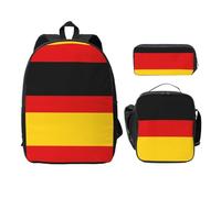 UVBDF Sac à dos drapeau allemand avec sac à crayons pour week-end aventures, Noir , Taille unique, Organiseur de sac