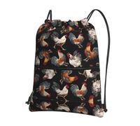 UVBDF Sac à dos léger imprimé coqs français avec cordon de serrage, compartiment réglable pour balade à la plage, Coqs français, One Size