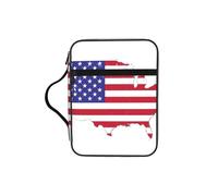 UVBDF Sac de protection élégant imprimé avec drapeau des États-Unis, étui résistant à l'usure pour voyage, église et iblique