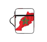 UVBDF Sac de protection élégant imprimé avec drapeau du Maroc - Résistant à l'usure - Pour voyage, église et iblique
