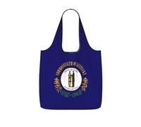 UVBDF Sac fourre-tout réutilisable et pliable en polyester 25 l avec imprimé drapeau du Kentucky State