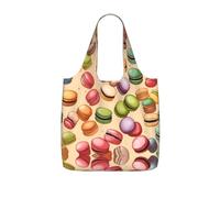 UVBDF Sac fourre-tout réutilisable et pliable en polyester 25 l avec imprimé macaron biscuit