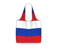 UVBDF Sac fourre-tout réutilisable et pliable en polyester avec imprimé drapeau russe 25 l