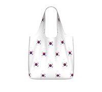 UVBDF Sac fourre-tout réutilisable pliable en polyester 25 l avec drapeau de la République de Corée