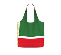 UVBDF Sac fourre-tout réutilisable pliable en polyester 25 l avec drapeau de la République tchétchène