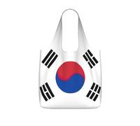 UVBDF Sac fourre-tout réutilisable pliable en polyester 25 l Motif drapeau de la République de Corée