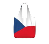 UVBDF Sac fourre-tout réutilisable pliable en polyester 25 l Motif drapeau de la République tchèque