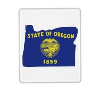 UVBDF Tapis de souris de jeu avec motif carte du drapeau de l'Oregon - Bords cousus anti-effilochage - Surface texturée de qualité supérieure - Base en caoutchouc antidérapant