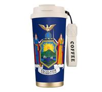 UVBDF Tasse à café de voyage en acier inoxydable avec couvercle anti-fuite pour café glacé, infusion chaude