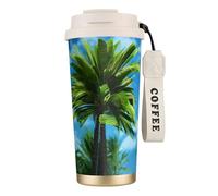 UVBDF Tasse à café d'été en acier inoxydable avec couvercle anti-fuite pour café glacé, infusion chaude