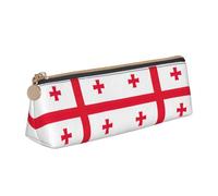 UVBDF Trousse à crayons avec fermeture éclair Motif drapeau de la Géorgie, blanc, Taille unique, Organiseur de sac