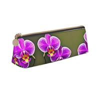 UVBDF Trousse à crayons avec fermeture éclair pour enfants avec motif fleur d'orchidée, petite trousse simple à stylos, trousse de maquillage, blanc, Taille unique, Organiseur de sac