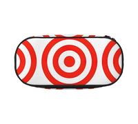 UVBDF Trousse à crayons avec motif cible pour homme et femme, trousse à crayons portable esthétique, trousse à fermeture éclair pour organisateur de bureau, Noir , Taille unique, Organiseur de sac