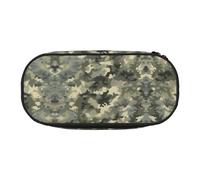 UVBDF Trousse à crayons camouflage numérique militaire pour homme et femme, trousse à crayons portable, esthétique, fermeture éclair pour organisateur de bureau, Noir , Taille unique, Organiseur de