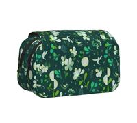 UVBDF Trousse à crayons double couche avec imprimé Herbe et colombe - Sac de papeterie pour enfants, Noir , Taille unique, Organiseur de sac