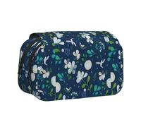 UVBDF Trousse à crayons double couche avec imprimé Herbe et colombe - Sac de papeterie pour enfants, Noir , Taille unique, Organiseur de sac