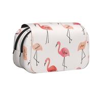 UVBDF Trousse à crayons double couche avec motif flamant rose, Noir , Taille unique, Organiseur de sac