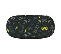 UVBDF Trousse à crayons graffiti pour homme et femme, trousse à crayons portable, esthétique, fermeture éclair pour organisateur de bureau, Noir , Taille unique, Organiseur de sac