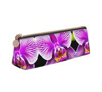 UVBDF Trousse à crayons portable avec fleur d'orchidée - Grande capacité - Trousse de rangement pour cosmétiques, blanc, Taille unique, Trousse de maquillage