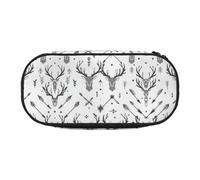 UVBDF Trousse à crayons pour homme et femme, motif flèches de chasse, design esthétique, fermeture éclair pour organiseur de bureau, Noir , Taille unique, Organiseur de sac