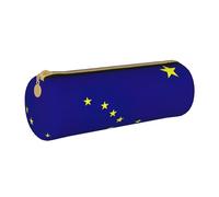 UVBDF Trousse de papeterie scolaire avec drapeau de l'État de l'Alaska, joli porte-crayons pour garçons et filles, trousse à stylos senior, cadeau pour enfants, blanc, Taille unique, Organiseur de sac