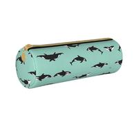 UVBDF Trousse scolaire motif baleine de l'océan Pacifique, jolie trousse à crayons pour garçons et filles, cadeau pour enfants, blanc, Taille unique, Organiseur de sac