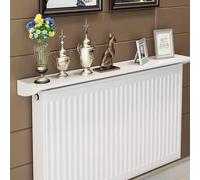 UVCMDUI Tablette Radiateur Flottante, Cache Radiateur Mince Blanc Longueur 25-170cm Largeur 15cm, Etagere Murale en Alliage D'Aluminium, sans Perçage, Poids de Roulement 28 kg,110cm