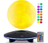 UVEHAS Lampe de lune en lévitation - Lampe de lune magnétique flottante et tournante à 16 couleurs LED, lévitation télécommandée, lampe de nuit de lune 3D pour la décoration de la maison et du bureau
