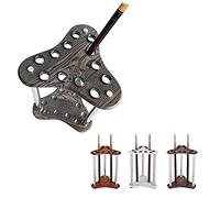 Uvency Porte-Bâtons de Billard, Grain de Bois Foncé, Peut Contenir 12 Queues, Facile À Assembler, Pour Accessoires de Table de Billard, Jeu de Boules de Sol, Porte-Queue de Billard/White Wood Grain