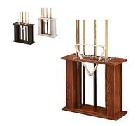 Uvency Porte-Queue de Billard Unisexe, 16 Porte-Queues, Convient Pour Salle de Sport, Sol, Blanc, Marron, Noir, 60 Cm X 55 Cm X 24 Cm, Facile À Installer, Accessoires de Table de Billard Compacts./Bro