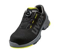 UVEX 1 chaussure basse pour homme et femme avec système Boa® Fit System 6566.7 S2 SRC Largeur 10 - Noir/citron vert - Taille 41, Noir/citron vert, 41 EU