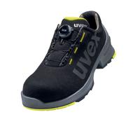 uvex 1 Chaussures basses de sécurité S2 noir-jaune, chaussures de travail pour femmes & hommes, résistantes à l'eau, respirantes, semelle ESD Taille:EU 47