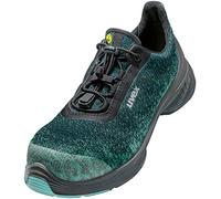 Uvex 1 G2 Planet - Chaussures de sécurité S1 P SRC - Chaussures de travail en PET recyclé, Noir/turquoise, 44 EU