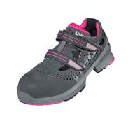uvex 1 ladies Sandals S1 grau, pink Weite 10 Gr. 41