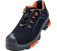 uvex 2 Chaussures basses de sécurité S1P noir-orange Chaussures de travail pour femmes et hommes, respirantes, sans métal avec semelle ESD Taille:EU 42