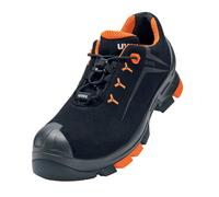 uvex 2 Chaussures basses de sécurité S3 noir-orange, chaussures de travail pour femmes & hommes, imperméables, respirantes, semelle ESD Taille:EU 43