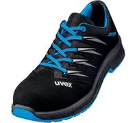 Uvex 2 Trend S1 Chaussures de travail pour homme et femme avec capuchon en acier - Bleu - bleu/noir, 44 EU