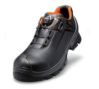 Uvex 2 Vibram BOA S3 Chaussures de travail imperméables pour homme et femme - Noir - Noir/orange, 43 EU
