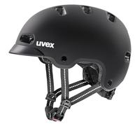 uvex 4kidz - Casque de Bicyclette léger pour Enfants - réglage de la Taille Individuel - Doublure Lavable - Black Matt - 55-58 cm