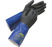Uvex Gants de protection en nitrile rubiflex S XG 35 B avec revêtement en nitrile Noir/bleu Taille : 8