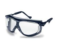 Uvex 9175/260 monture bleue, lentille transparente vue de dessus