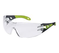 Uvex 9192.225 Pheos Sécurité Lunettes - Noir/Vert Cadres - Verre Transparent