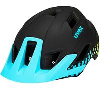 uvex Access - Casque de VTT Léger pour Hommes et Femmes - Réglage de la Taille Individuel - Ventilation Optimisée - Black Aqua Lime Matt - 52-57 cm