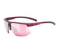 uvex aerios - lunettes de sport pour adults - protection à 100% contre les UVA, UVB et UVC - confort et maintien parfait sans points de pression - cranberry matt/mir.rose - one size