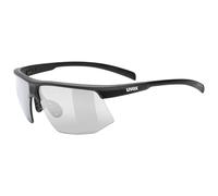 Uvex aerios V - lunettes de sport pour adults - protection à 100% contre les UVA, UVB et UVC - anti-buée - black matt/smoke - one size