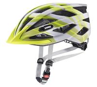 uvex air Wing CC - Casque Polyvalent léger pour Femmes et Hommes - Ajustement Individuel - Extensible avec éclairage LED - Grey - Lime Matt - 56-60 cm
