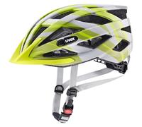 uvex air Wing CC - Casque Polyvalent léger pour Femmes et Hommes - Ajustement Individuel - Extensible avec éclairage LED - Grey-Lime Matt - 56-60 cm